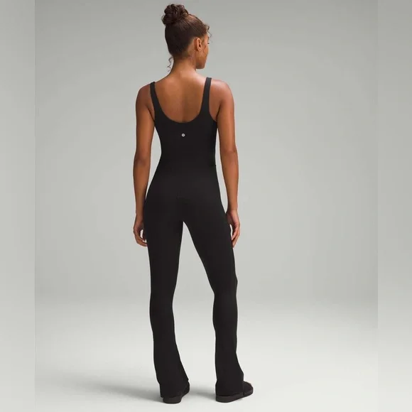 Lululemon•Align Zip-Front Bodysuit 32"•Nulu Zip Flare Jumpsuit•Black•FLAWLESS•6 - Picture 2 of 13